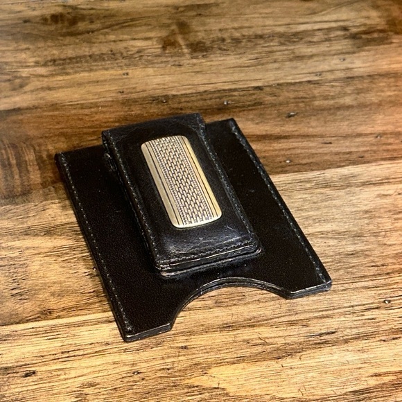 Brighton Other - SALE Men’s BRIGHTON brand black leather money / cash clip card holder